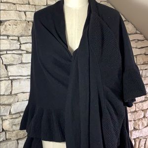 Neiman Marcus black cashmere wrap